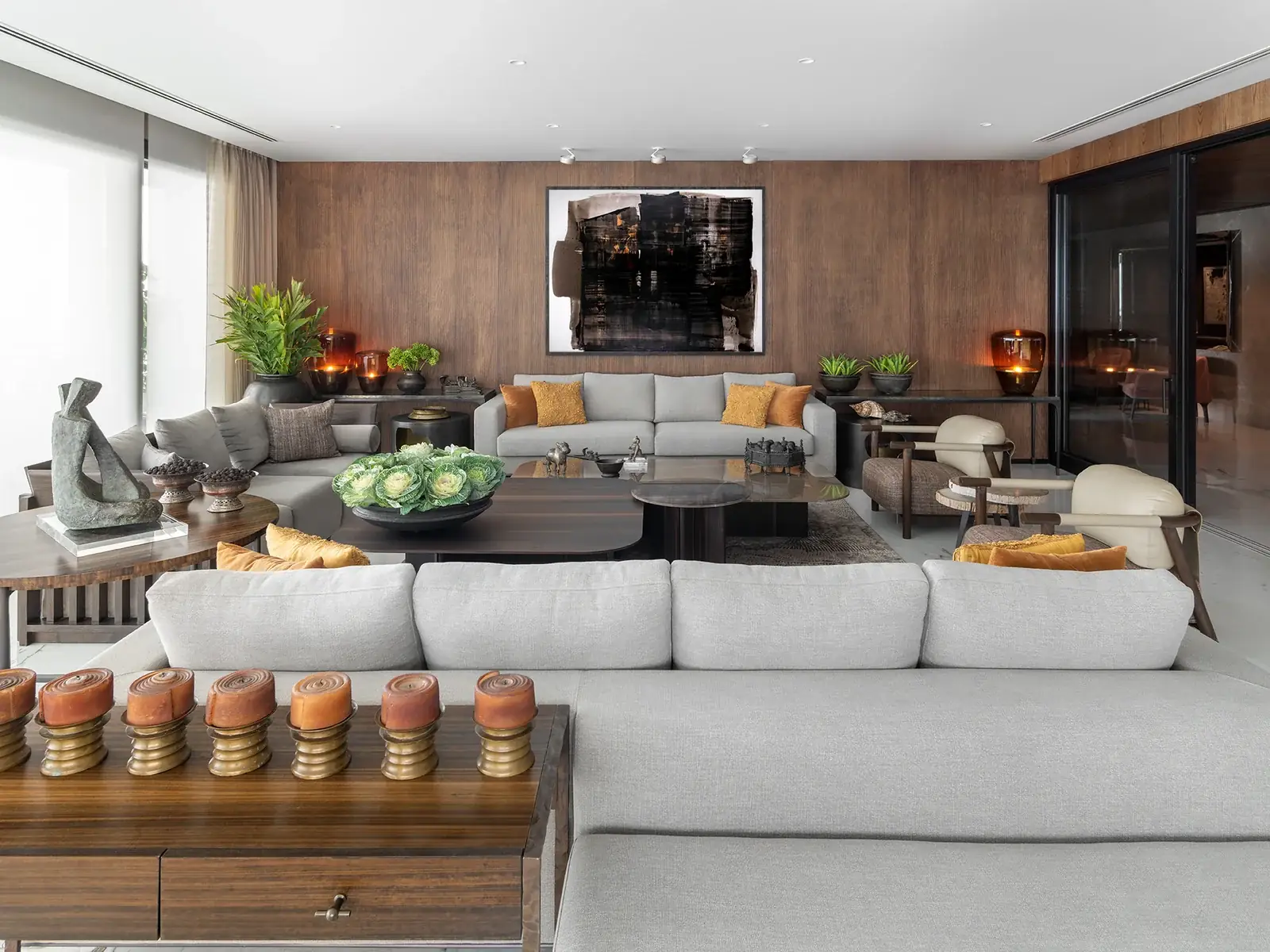 Premium apartment living room designed by The Design Interior for a South Mumbai home